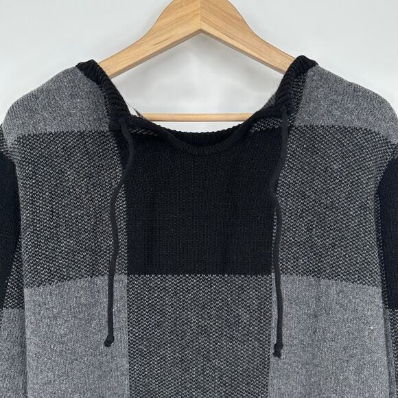 ANINE BING Plaid Sweater Wool Blend Crew Neck Chunky Knit Buffalo Check Boxy - Picture 11 of 14